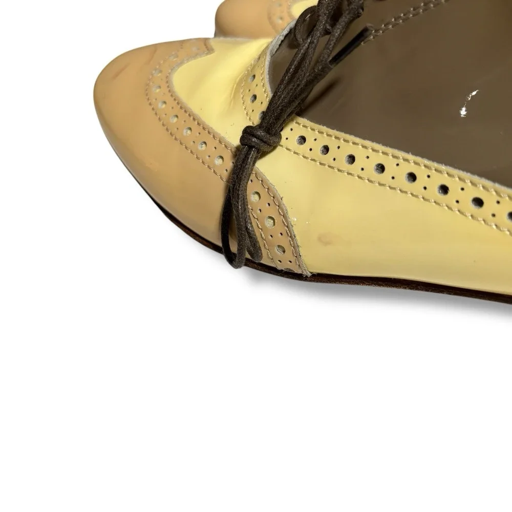 AGL Attilio Giusti Leombruni WINGTIP PATENT LEATHER‎ OXFORD US 7 EU 37.5
